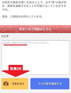 悩みや相談内容の入力